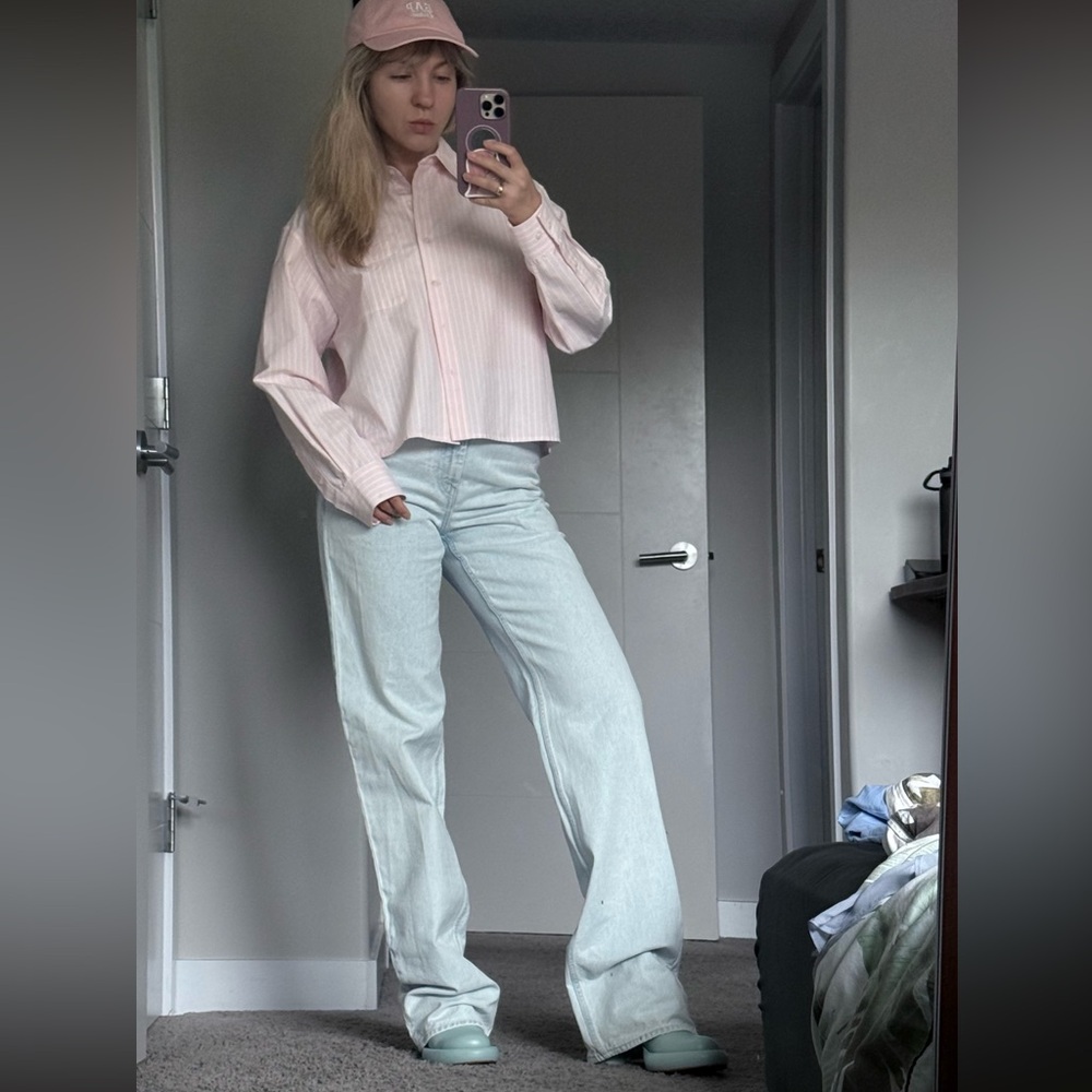 JW ANDERSON Light Pink Striped Blouse